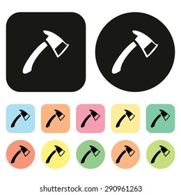 Axe icon. Axes crossed icon. Vector