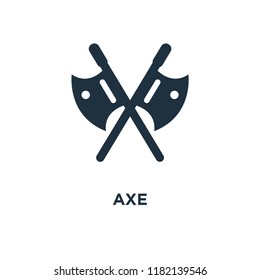 Axe icon. Black filled vector illustration. Axe symbol on white background. Can be used in web and mobile.