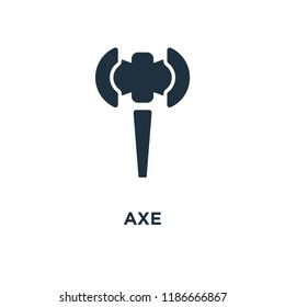 Axe icon. Black filled vector illustration. Axe symbol on white background. Can be used in web and mobile.