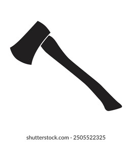 Axe icon. Black icon isolated on white background. Axe simple silhouette. Web site page and mobile app design vector element.
