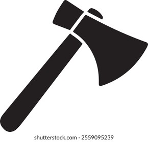Axe icon. Black icon isolated on transparent background. Axe simple silhouette. Web site page and mobile app design vector element.