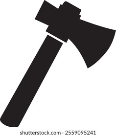Axe icon. Black icon isolated on transparent background. Axe simple silhouette. Web site page and mobile app design vector element.