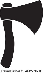 Axe icon. Black icon isolated on transparent background. Axe simple silhouette. Web site page and mobile app design vector element.