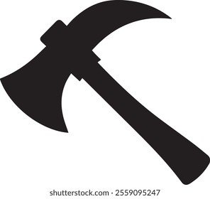 Axe icon. Black icon isolated on transparent background. Axe simple silhouette. Web site page and mobile app design vector element.