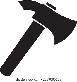 Axe icon. Black icon isolated on transparent background. Axe simple silhouette. Web site page and mobile app design vector element.