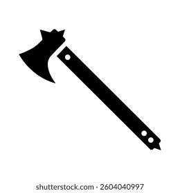 Axe icon. Black silhouette. Side view. Vector simple flat graphic illustration. Isolated object on white background. Isolate.