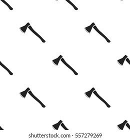 Axe icon in black style isolated on white background. Weapon pattern stock vector illustration.