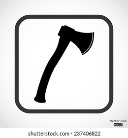 axe icon - black vector illustration