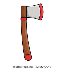 Axe icon in cartoon style isolated on white background vector illustration.