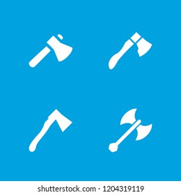Axe icon. collection of 4 axe filled icons such as . editable axe icons for web and mobile.