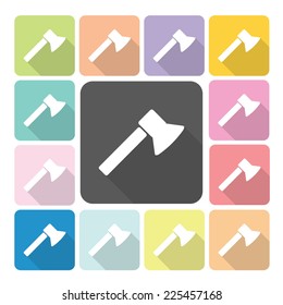 Axe Icon color set vector illustration.