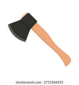 Axensymbol. Farbige Silhouette. Seitenansicht. Vektorgrafik mit einfacher flacher Grafik. Isoliertes Objekt auf weißem Hintergrund.