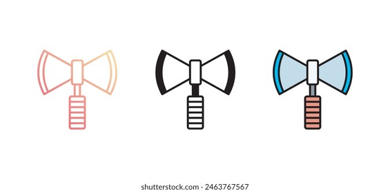 Axe-Icon-Design mit weißem Hintergrund Stock-Illustration