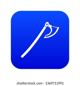 Axe icon digital blue for any design isolated on white vector illustration