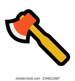 Axe icon emoji isolated vector illustration on white background
