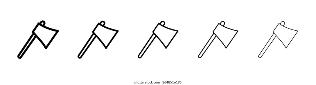Axe icon filled flat sign concept for web design.