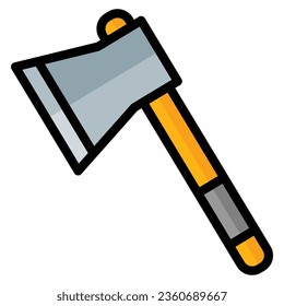 icono ax en el estilo de línea rellena aislado en fondo blanco. Herramientas de construcción, ilustración vectorial para proyectos de diseño gráfico