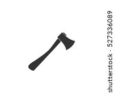 Axe icon flat. Illustration isolated vector sign symbol