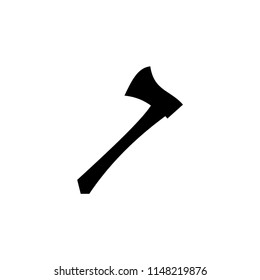 Axe icon flat. Illustration isolated vector