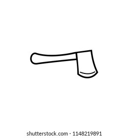 Axe icon flat. Illustration isolated vector