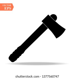 Axe icon flat. Illustration isolated vector sign symbol eps10