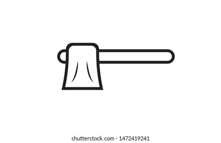 Axe icon flat. Illustration isolated vector sign symbol