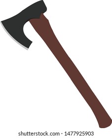 Axe icon flat. Illustration isolated vector sign symbol