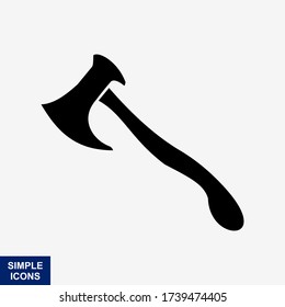 Axe icon flat. Illustration isolated vector