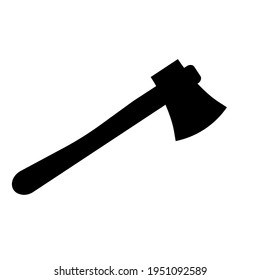 Axe icon flat. Illustration isolated vector sign symbol