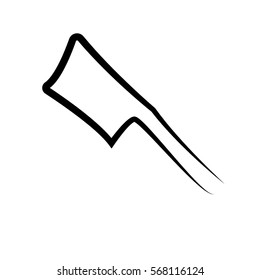 Axe icon flat. Illustration isolated vector sign symbol