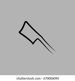 Axe icon flat. Illustration isolated vector sign symbol