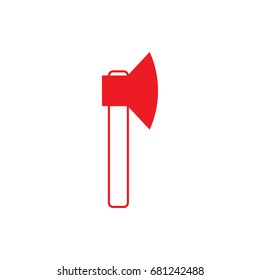Axe icon flat on white background
