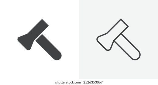 Axe icon flat and simple set design