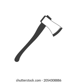 Icono de hacha en estilo plano aislado en fondo blanco. Ilustración del vector EPS 10.