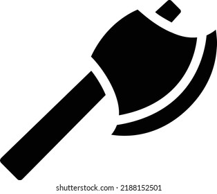 Axe Icon With Glyph Style, Camping Sign And Symbol Isolated On White Background