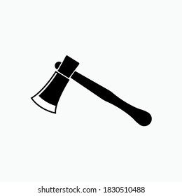 Axe Icon in Glyph Style. Wood Chopping Tool Symbol - Vector.