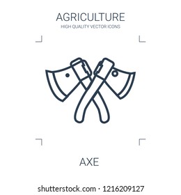 axe icon. high quality line axe icon on white background. from agriculture collection flat trendy vector axe symbol. use for web and mobile