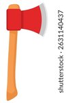 Axe icon illustration isolated on white background.