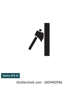 axe icon illustration weapon symbol vector design element logo template 
