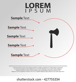 axe icon. axe infographics template
