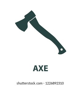 Axe icon isolated on white background. Vector illustration.