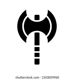 Axe icon isolated on white background
