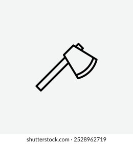 Axe icon isolated on the white background.