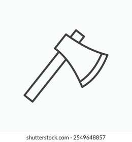 Icono del hacha aislado en el fondo blanco