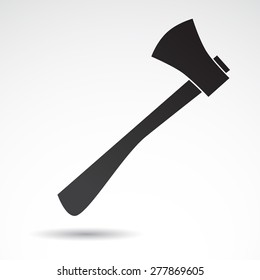 Axe icon isolated on white background. Vector art.
