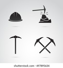 Axe icon isolated on white background. Vector art.