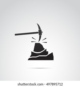 Axe icon isolated on white background. Vector art.