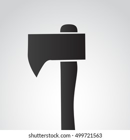 Axe icon isolated on white background. Vector art.