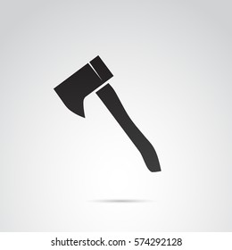 Axe icon isolated on white background. Vector art.