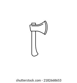 Axe icon in line style icon, isolated on white background